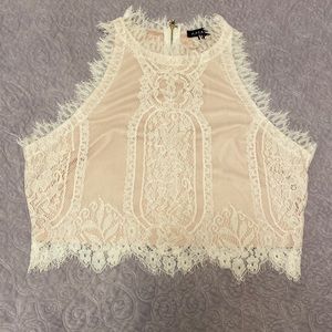 A.PEACH Lace Crop Top Size M